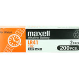 Maxell LR41 Alkaline Coin Cell Battery - 1 Piece Tear Strip