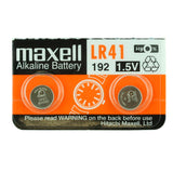 Maxell LR41 Alkaline Coin Cell Battery - 1 Piece Tear Strip