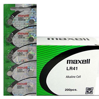 Maxell LR41 1.5V Alkaline Coin Cell Battery (AG3 392 192) - Hologram Packaging - 1 Piece Tear Strip