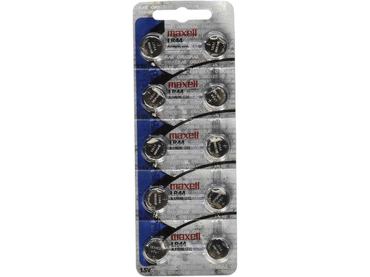 Maxell LR44 Tear Strip 5 Strips 2 Batteries Per