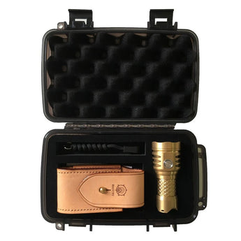 MecArmy PT16-BS Brass Ultra Bright Rechargeable Flashlight - 3 x CREE XP-G2 LEDs - 1200 Lumens - Uses 1 x 16340 (Included) or 1 x 18350 - Brass