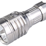 MecArmy PT16-TI Titanium Ultra Bright Rechargeable Flashlight - 3 x CREE XP-G2 LED - 1200 Lumens - Uses 1 x 16340 (Included) or 1 x 18350 - Titanium