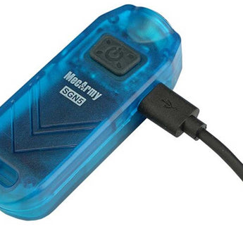 MecArmy SGN5 Rechargeable Self Defense Keychain Light - 115dB Siren - CREE XP-G2 S3 LED - 560 Lumens - Includes 300mAh LiPoly Battery Pack - Black, Blue, or Rose