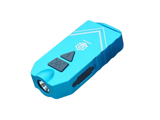 MecArmy SGN7 Rechargeable Personal Attack Alarm Flashlight - CREE XP-G2 S4 LED - 550 Lumens - Includes Built-In 650mAh Battery Pack - Blue