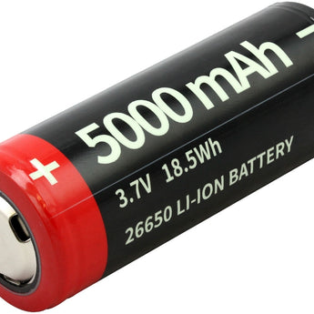 MecArmy 26650 5000mAh 3.7V Protected Lithium Ion (Li-ion) Battery