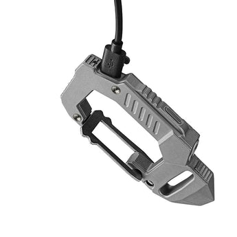 MecArmy FL10 Rechargeable EDC Carabiner Flashlight - CREE XP-G2 S4 LED - 360 Lumens - Includes Built-In 100mAh Battery Pack