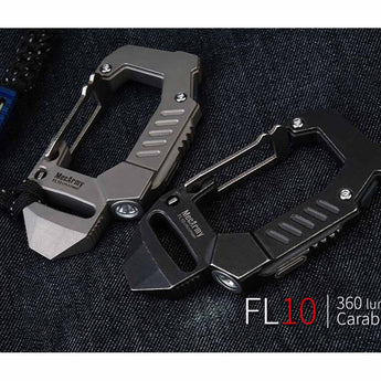 MecArmy FL10 Rechargeable EDC Carabiner Flashlight - CREE XP-G2 S4 LED - 360 Lumens - Includes Built-In 100mAh Battery Pack