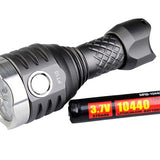 MecArmy PT10 Ultra Bright Rechargeable Flashlight - 3 x CREE XP-G2 - 800 Lumens - Includes 1 x 10440