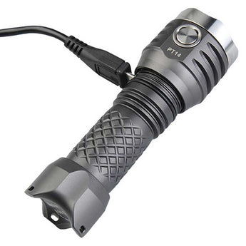 MecArmy PT14 Ultra Bright Rechargeable Flashlight - 3 x CREE XP-G2 - 900 Lumens - Includes 1 x 14500
