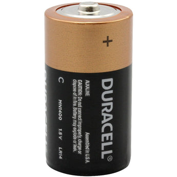 Duracell Coppertop Duralock MN1400 C Cell 1.5V Alkaline Button Top Battery - Assembled in the USA with Foreign and Domestic Parts - Contractor Pack Priced Per Cell