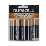 Duracell Coppertop Duralock MN1300-R4 D-cell 1.5V Alkaline Button Top Batteries (MN1300R4) - 4 Piece Clam Shell