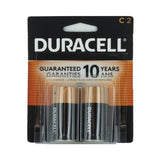 Duracell Coppertop Duralock MN1400-B2 C-cell 1.5V Alkaline Button Top Batteries (MN1400B2) - 2 Piece Retail Card