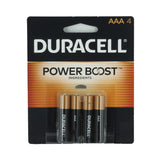 Duracell Coppertop Duralock MN2400-B4 AAA LR03 1.5V Alkaline Button Top Batteries (MN2400B4) - 4 Piece Retail Card