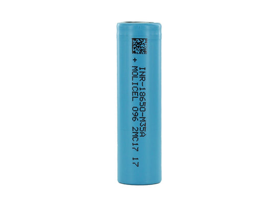 Molicel M35A INR Flat Top Li-ion 18650 Battery - Upright View