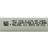 Molicel P30B INR 18650 3000mAh 3.6V High-Drain 30A Lithium Ion (Li-Ion) Unprotected Flat Top Battery