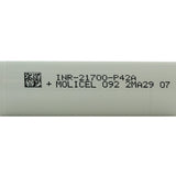 Molicel P42A INR 21700 4200mAh 3.6V High-Drain 45A Lithium Ion (Li-Ion) Unprotected Flat Top Battery