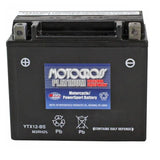 Motocross AGM High Performance YTX12-BS 180CCA 10Ah 12V Rechargeable Sealed Lead Acid (SLA) Battery - NB Terminal