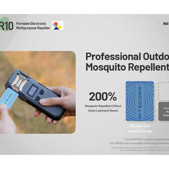 Nitecore EMR10 USB-C Rechargeable Portable Electronic Multi-Purpose Insect Repeller - Includes 2 x 21700
