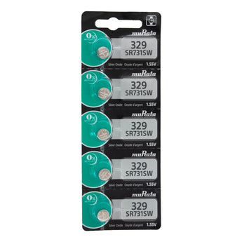 Sony/MuRata SR731SW 329 39mAh 1.55V Silver Oxide Watch Battery - 1 Piece Tear Strip, Sold Individually