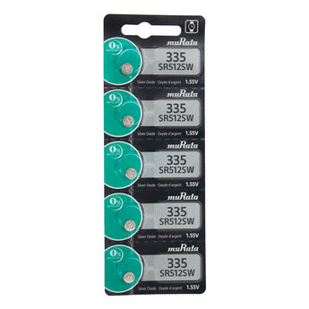 Sony/MuRata SR512SW 335 6mAh 1.55V Silver Oxide Watch Battery - 1 Piece Tear Strip, Sold Individually
