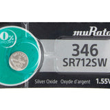 Sony/MuRata SR712SW 346 9.5mAh 1.55V Silver Oxide Watch Battery - 1 Piece Tear Strip, Sold Individually