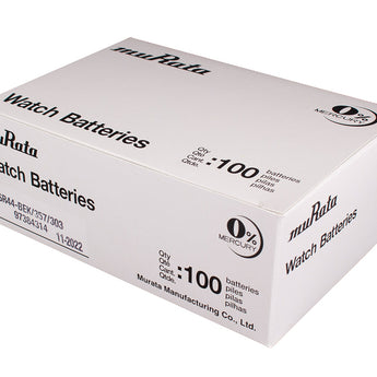 MuRata SR44W 357 303 160mAh 1.55V Silver Oxide Watch Battery - 1 Piece Tear Strip, Sold Individually