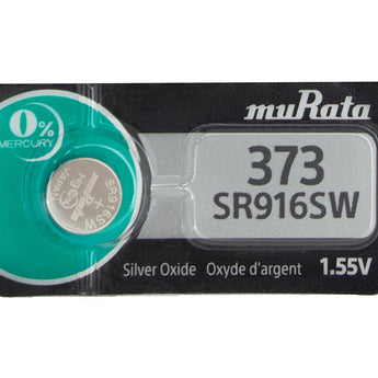 MuRata SR916SW 373 30mAh 1.55V Silver Oxide Watch Battery - 1 Piece Tear Strip