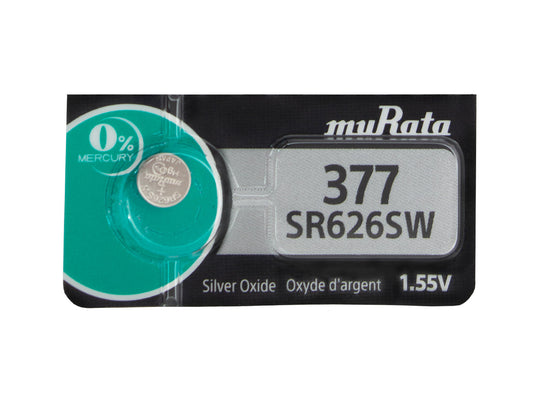 Murata 377 SR626SW Silver Oxide Watch Battery 1 Piece Tear Strip