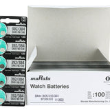 MuRata SR41W 392 1.55V Silver Oxide Button Cell Battery (LR41 AG3. SR41, SR736, SB-B1, V36A) - 1 Piece Tear Strip, Sold Individually