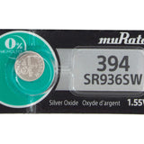 MuRata SR936SW 394 70mAh 1.55V Silver Oxide Watch Battery - 1 Piece Tear Strip