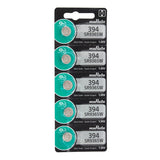MuRata SR936SW 394 70mAh 1.55V Silver Oxide Watch Battery - 1 Piece Tear Strip