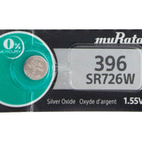 Sony/MuRata SR726W 396 35mAh 1.55V Silver Oxide Watch Battery - 1 Piece Tear Strip