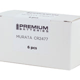 MuRata CR2477x 1000mAh 3V Lithium Primary (LiMnO2) Coin Cell Watch Battery - 1 Piece Retail Card
