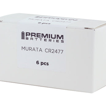 MuRata CR2477x 1000mAh 3V Lithium Primary (LiMnO2) Coin Cell Watch Battery - 1 Piece Retail Card