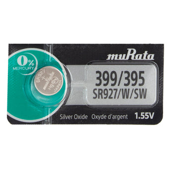 MuRata SR927W 399 52mAh 1.55V Silver Oxide Watch Battery - 1 Piece Tear Strip