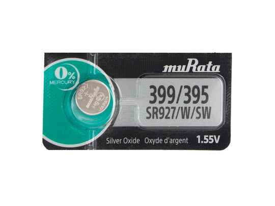 MuRata SR927W 399 52mAh 1.55V Silver Oxide Watch Battery - 1 Piece Tear Strip