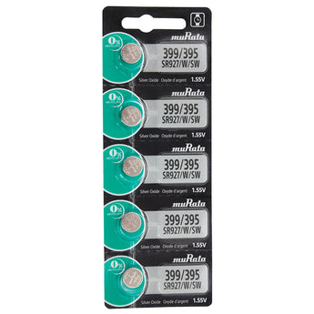 MuRata SR927W 399 52mAh 1.55V Silver Oxide Watch Battery - 1 Piece Tear Strip