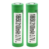 Sony MuRata VTC4 INR 18650 2100mAh 3.7V Unprotected High-Drain 30A Flat Top Battery - 2 Pieces