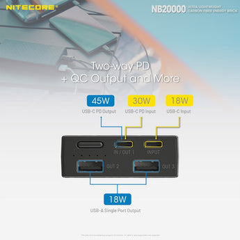 Nitecore NB20000 20000mAh Gen III Quick Charge Multi-Port Powerbank
