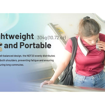 Nitecore NEF20 USB-C Rechargeable Neck Fan - Uses Built-in 4000mAh Li-ion Battery Pack