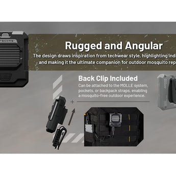 Nitecore EMR05 Tac USB-C Portable Electronic Insect Repeller - Powered by a USB-C Source