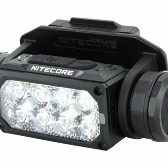 Nitecore HC65M UHE USB-C Rechargeable LED Helmet Mounted Light - 2000 Lumens - 8 x NiteLab UHE LEDs - Includes 1 x 18650 and NVG Mount
