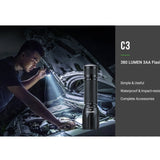 Nextorch C3 LED Flashlight - CREE XP-G3 - 380 Lumens - Includes 3 x AAA