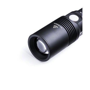 nextorch l10 max lep flashlight close up on bezel