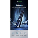 nextorch l10 max lep flashlight manufacture main slide with main features