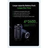 Nextorch Saint Torch 30 USB-C Rechargeable LED Searchlight - 8000 Lumens - 3 x CREE XHP50.2-K4 - Uses Built-In Li-ion Battery Pack