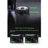 Nextorch Saint Torch 30 USB-C Rechargeable LED Searchlight - 8000 Lumens - 3 x CREE XHP50.2-K4 - Uses Built-In Li-ion Battery Pack