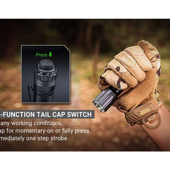 Nextorch TA30 Max LED Tactical Flashlight - 2100 Lumens - CREE XHP50.2 - Includes 1 x USB-C Rechargeable 21700