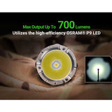 Nextorch T130-V2 LED Tactical Flashlight - 700 Lumens - Osram P9 - Uses 1 x 14500, 1 x CR123A or 1 x 16340