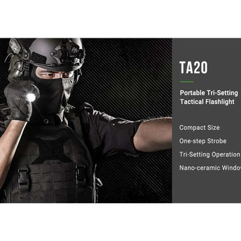 Nextorch TA20 USB-C Rechargeable LED Flashlight - 1000 Lumens - Osram P9 - Includes 1 x 16340